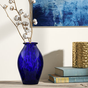 Cobalt Blue Gl Vase Wayfair Wilkerson Cobalt Sharie Gl Table Vase