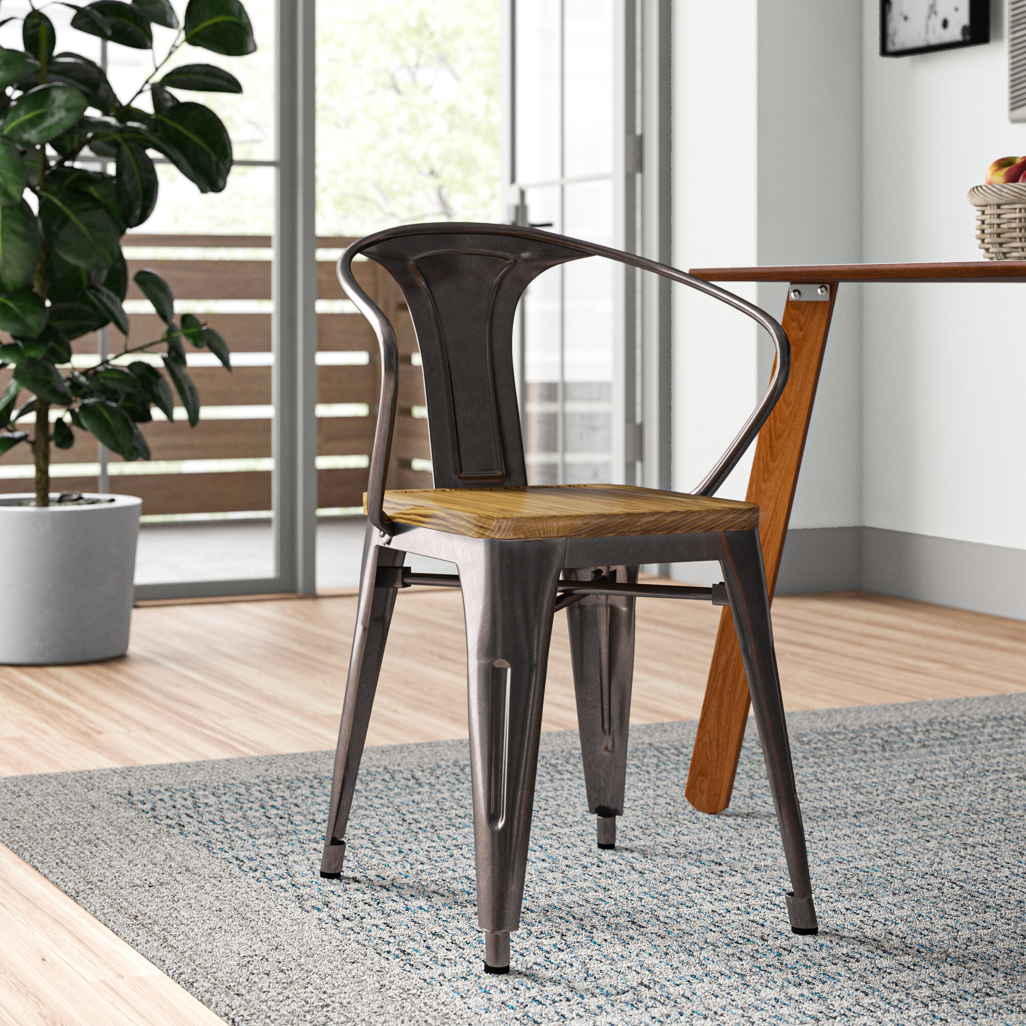 Black Metal Kitchen Dining Chairs You Ll Love In 2021 Wayfair