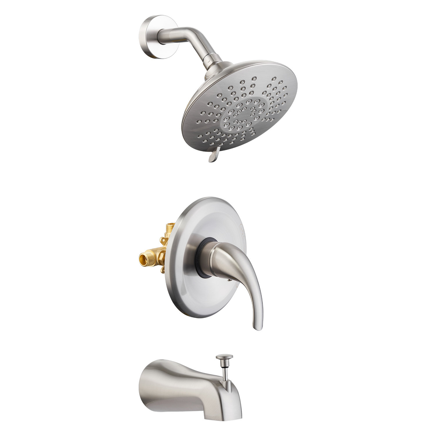 Latitude Run® Tub and Shower Faucet with Roughin Valve and TouchClean