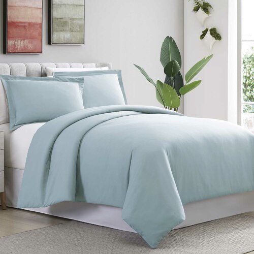 Charlton Home® Carlinville Microfiber Reversible Duvet Cover Set ...