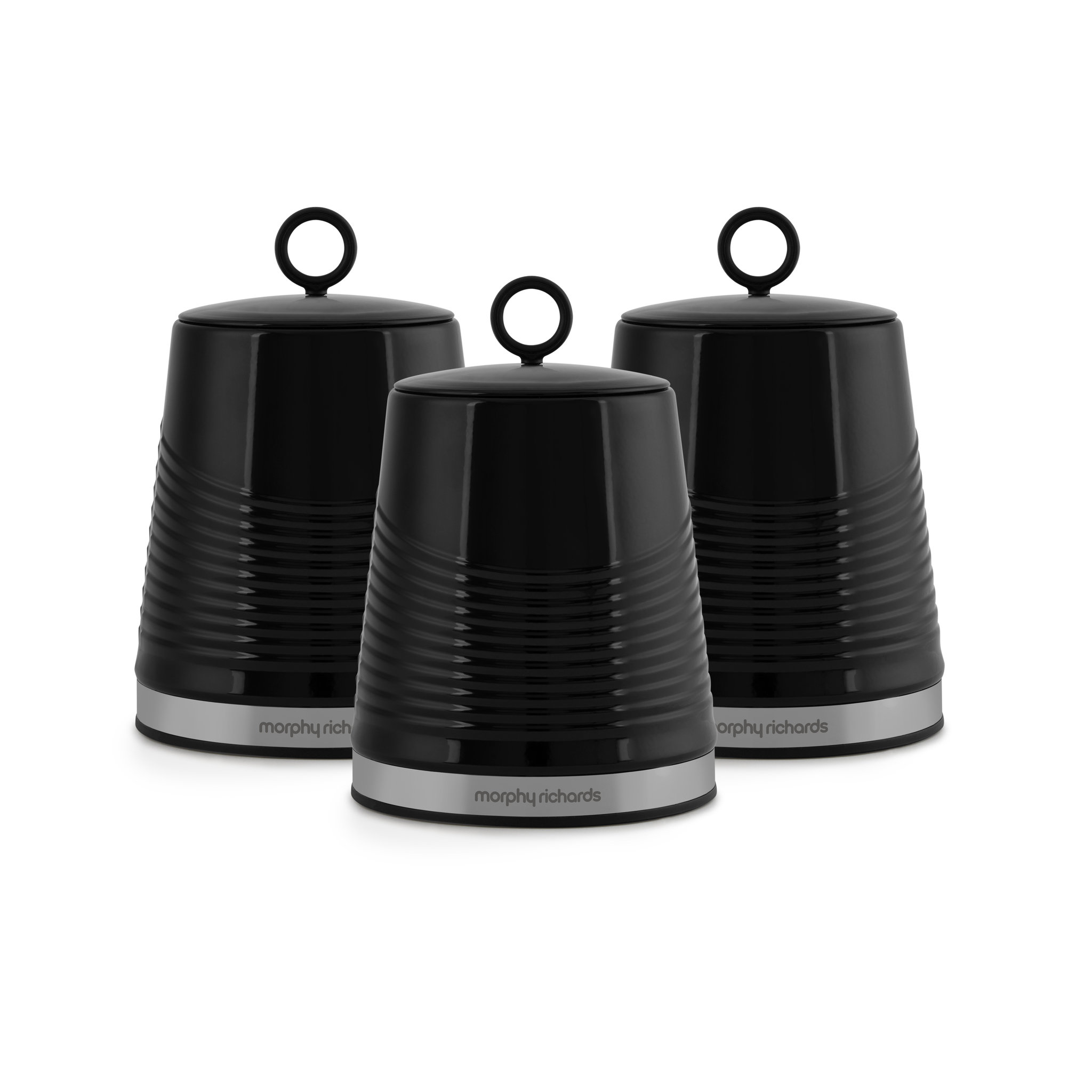 morphy richards tea coffee sugar canisters white