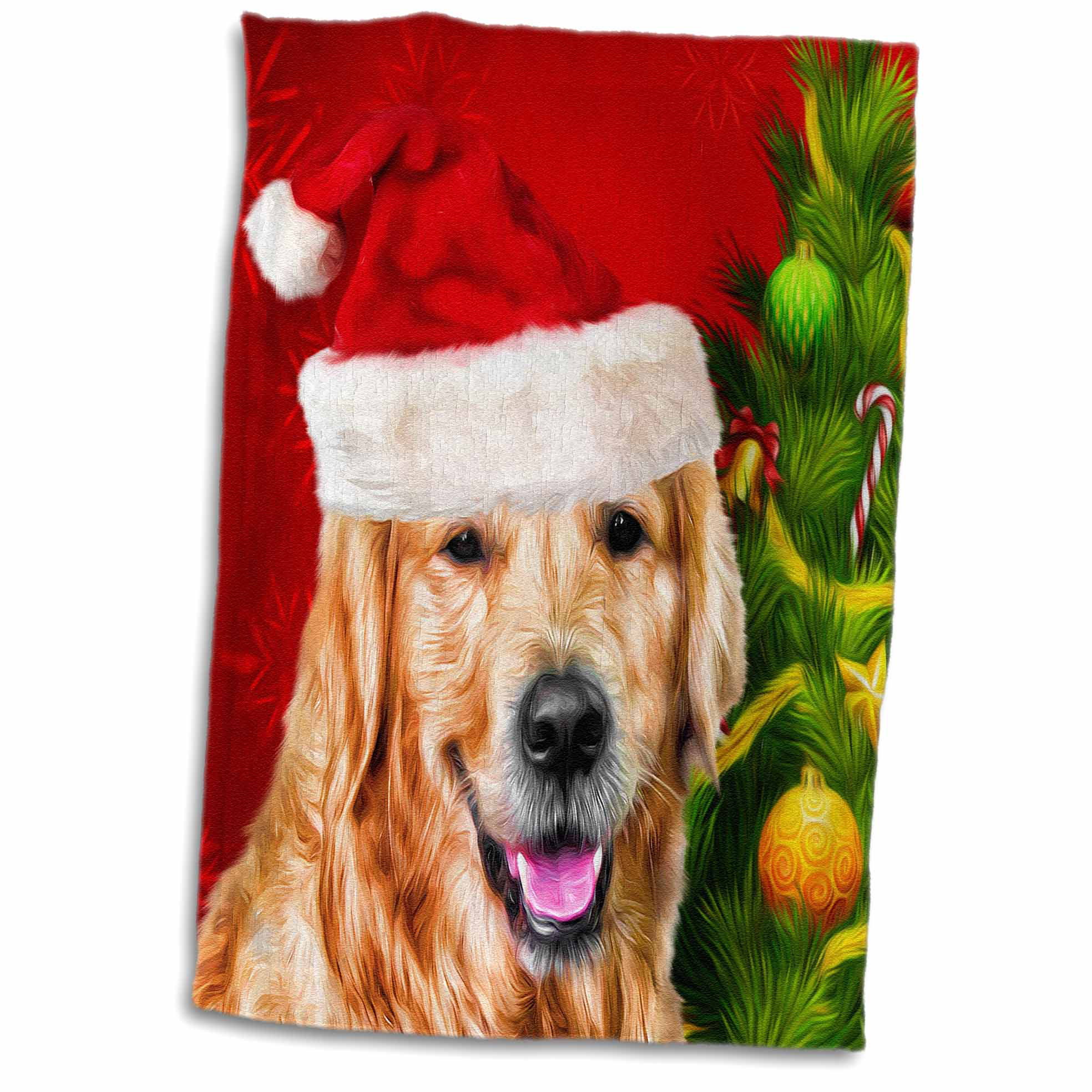 dog in a christmas hat