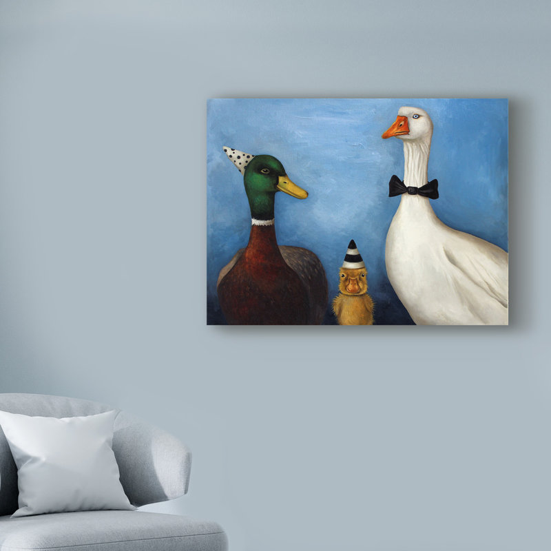 Winston Porter Duck Duck Goose Acrylic Painting Print On Wrapped