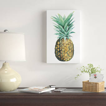East Urban Home Watercolor Pineapple Ii Acrylic Painting Print