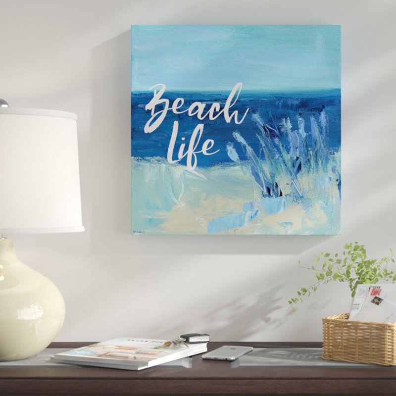 East Urban Home Beach Life Watercolor Painting Print On Canvas