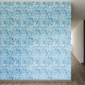 Blue Watercolor Removable 8' x 20