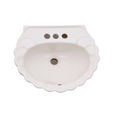 Bali Vitreous China 19 Pedestal Bathroom Sink With Overflow