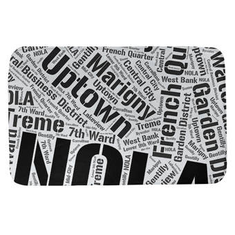 East Urban Home Detroit Michigan Districts Rectangle Memory Foam Non Slip Bath Rug Wayfair