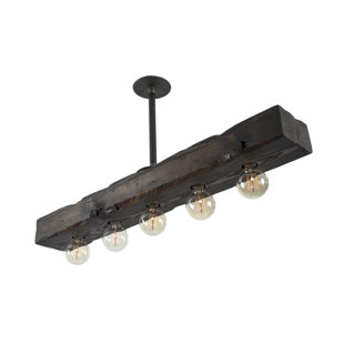 Pendants For Recessed Lights Wayfair Recessed Wood Beam 5 Light Kitchen Island Pendant
