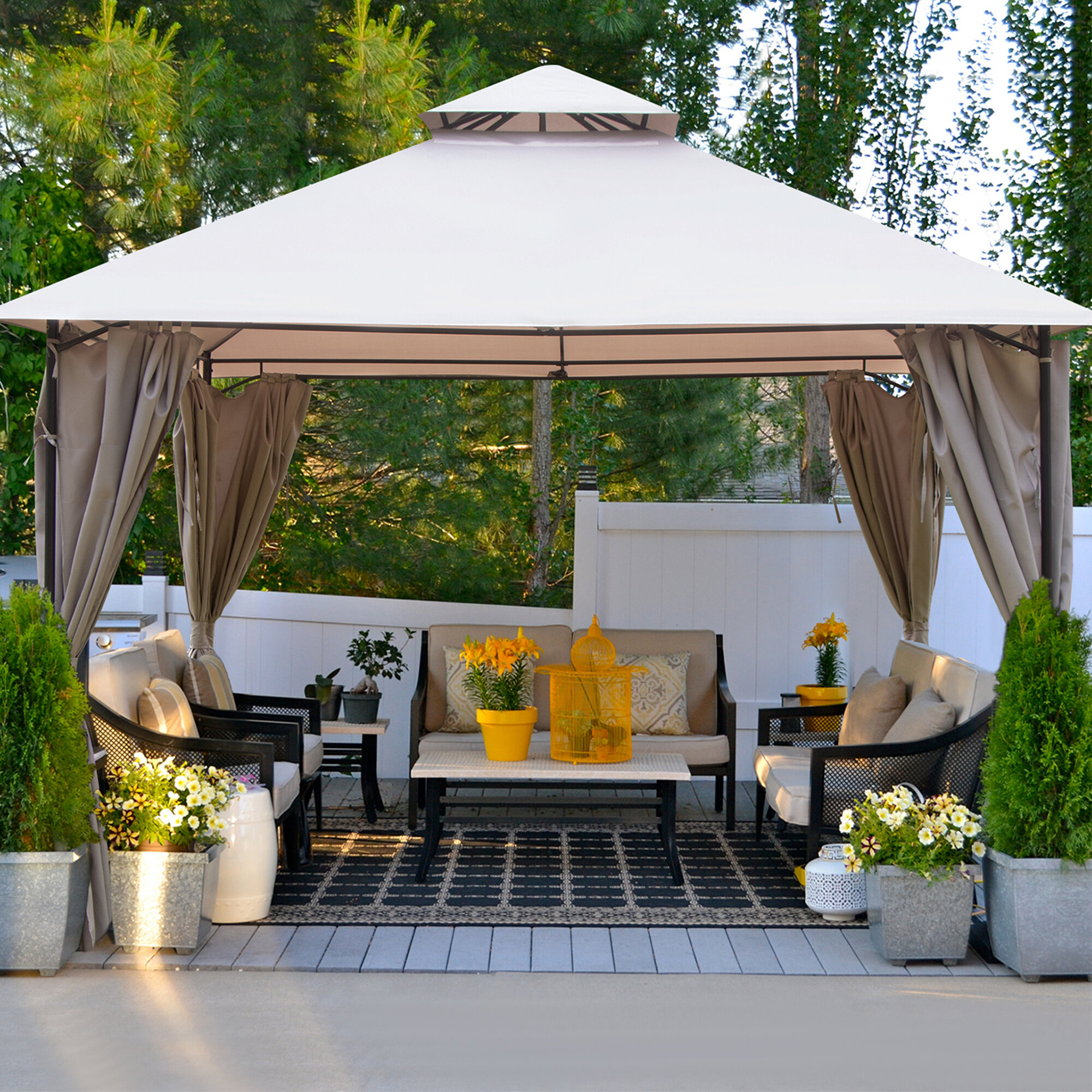 patio set tent