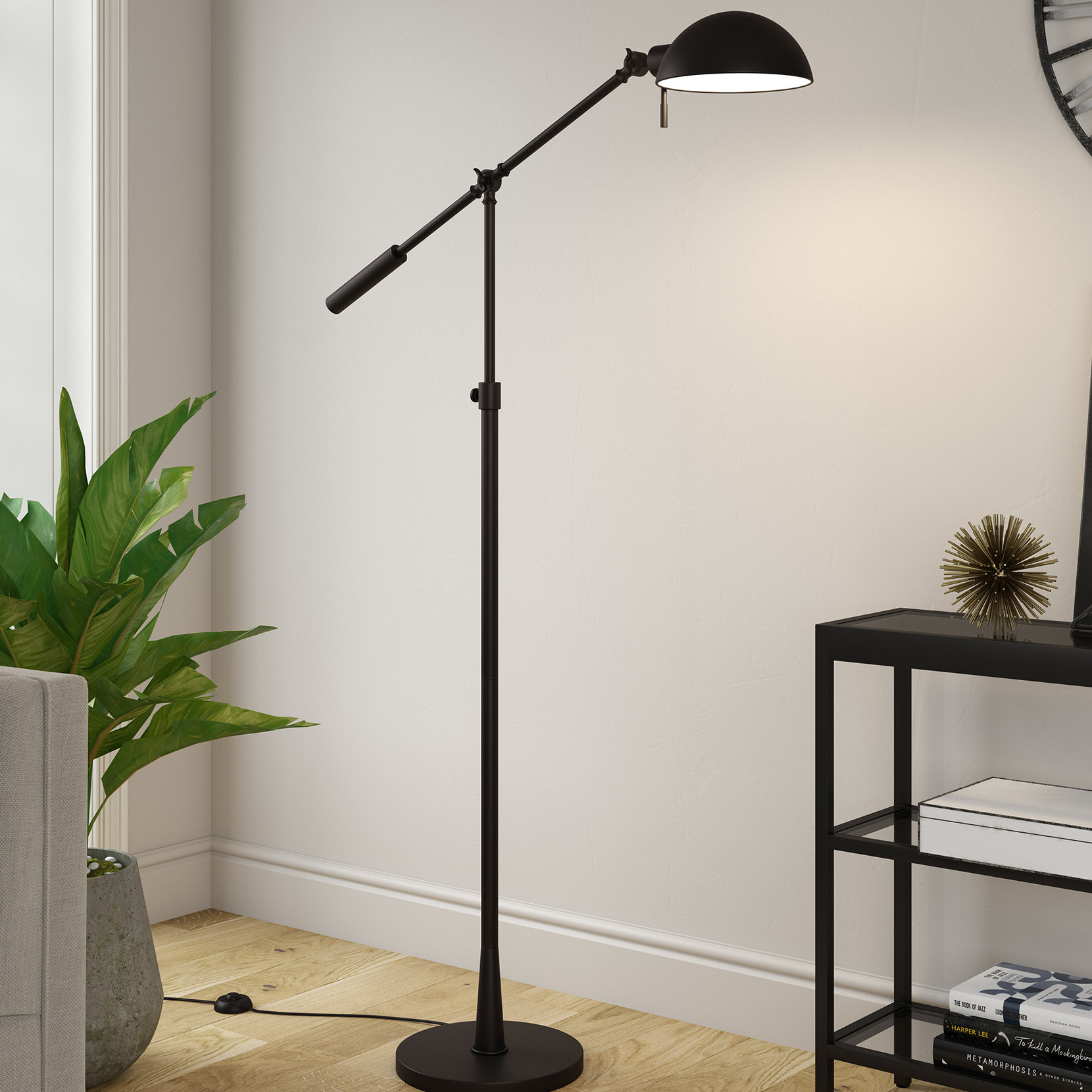 Standing Floor Lamp with Flexible Arm Light Adjustable Base Reading Home 