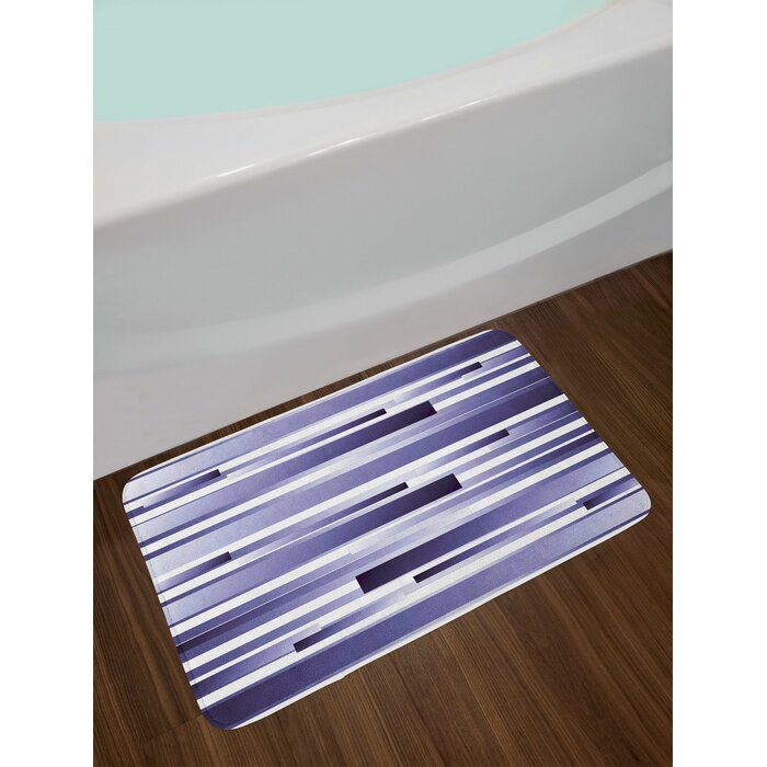 East Urban Home Striped Bath Rug Bath Rug Wayfair