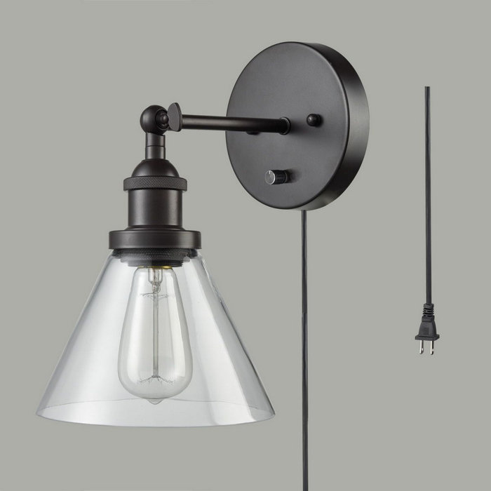 17 Stories Marianna 1 Light Plug In Armed Sconce Wayfair