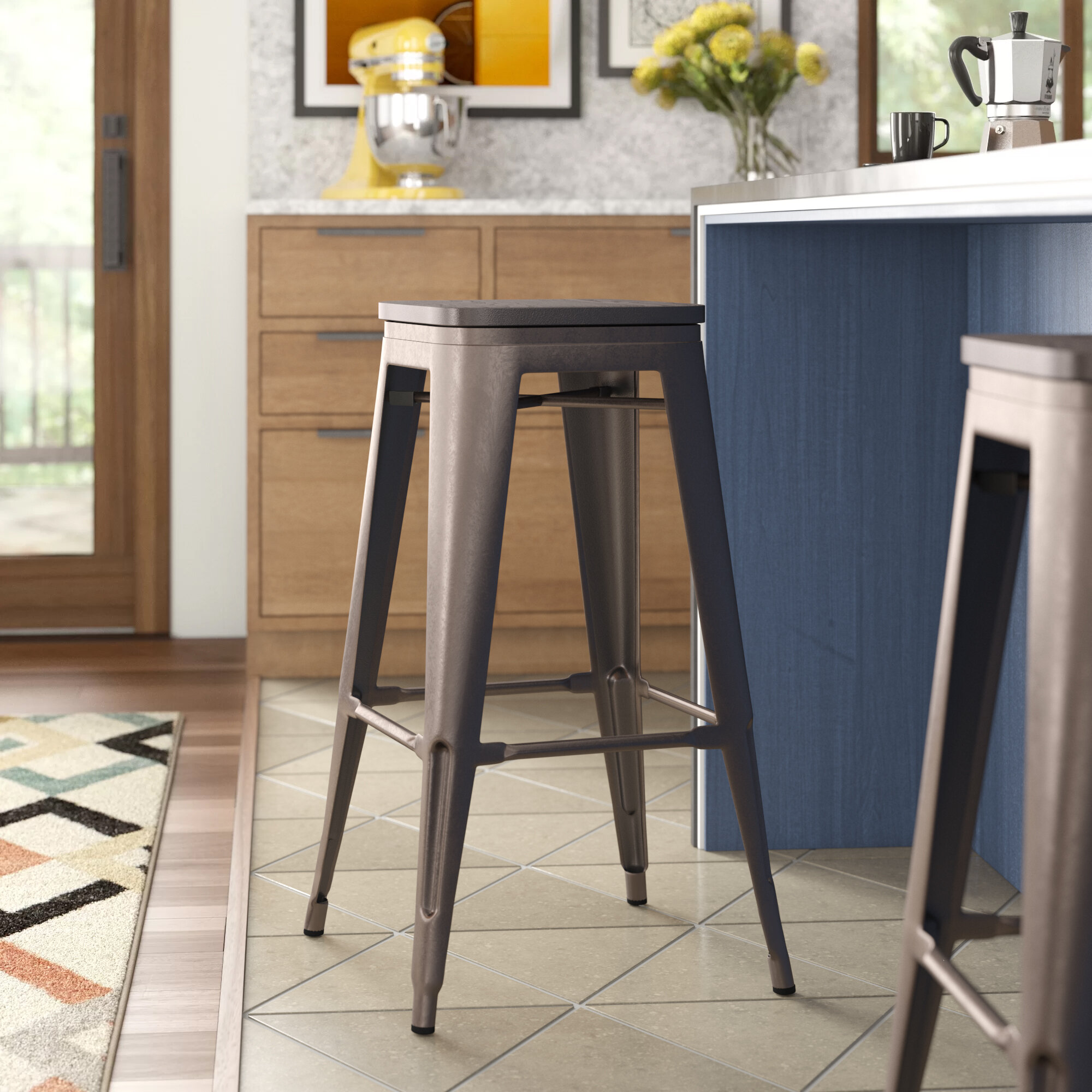 quincy solid wood bar  counter stool