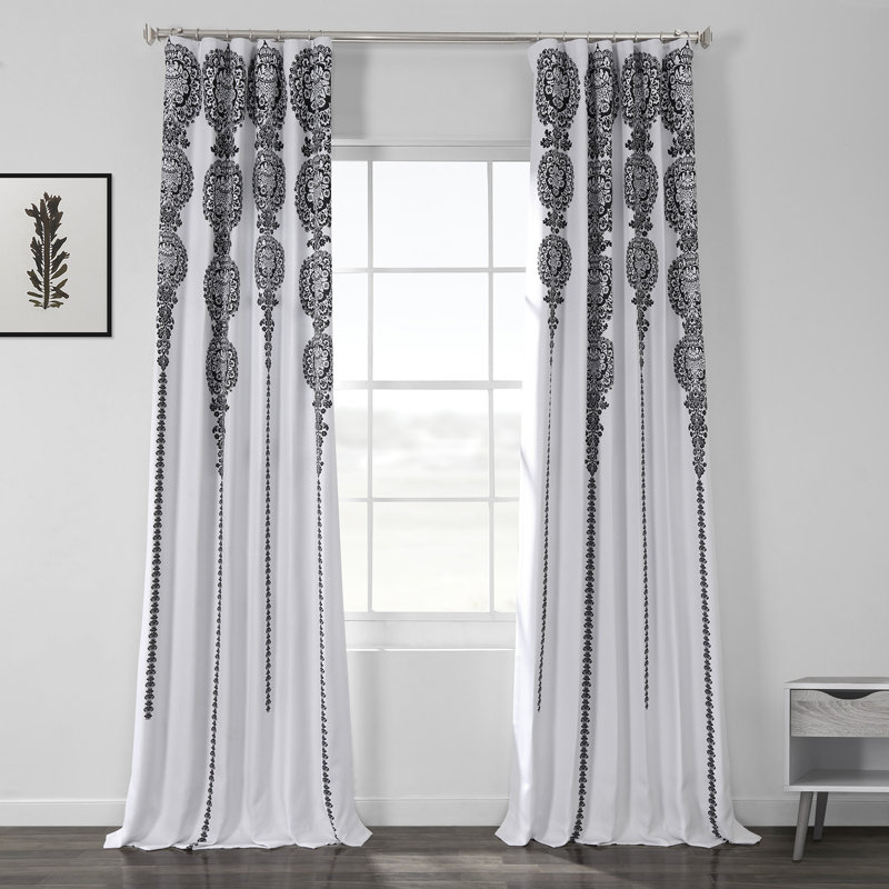 World Menagerie Ramilla Printed Textured Damask Blackout Rod