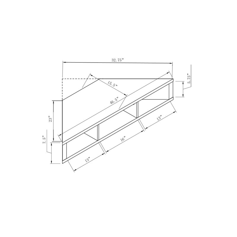 Ebern Designs French Floating Corner Tv Stand For Tvs Up To 50 Reviews Wayfair