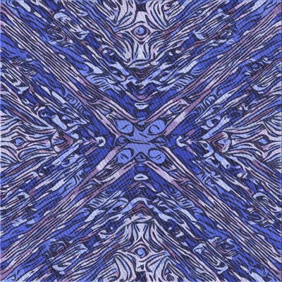 Abstract Wool Blue Area Rug East Urban Home Rug Size: Square 4'
