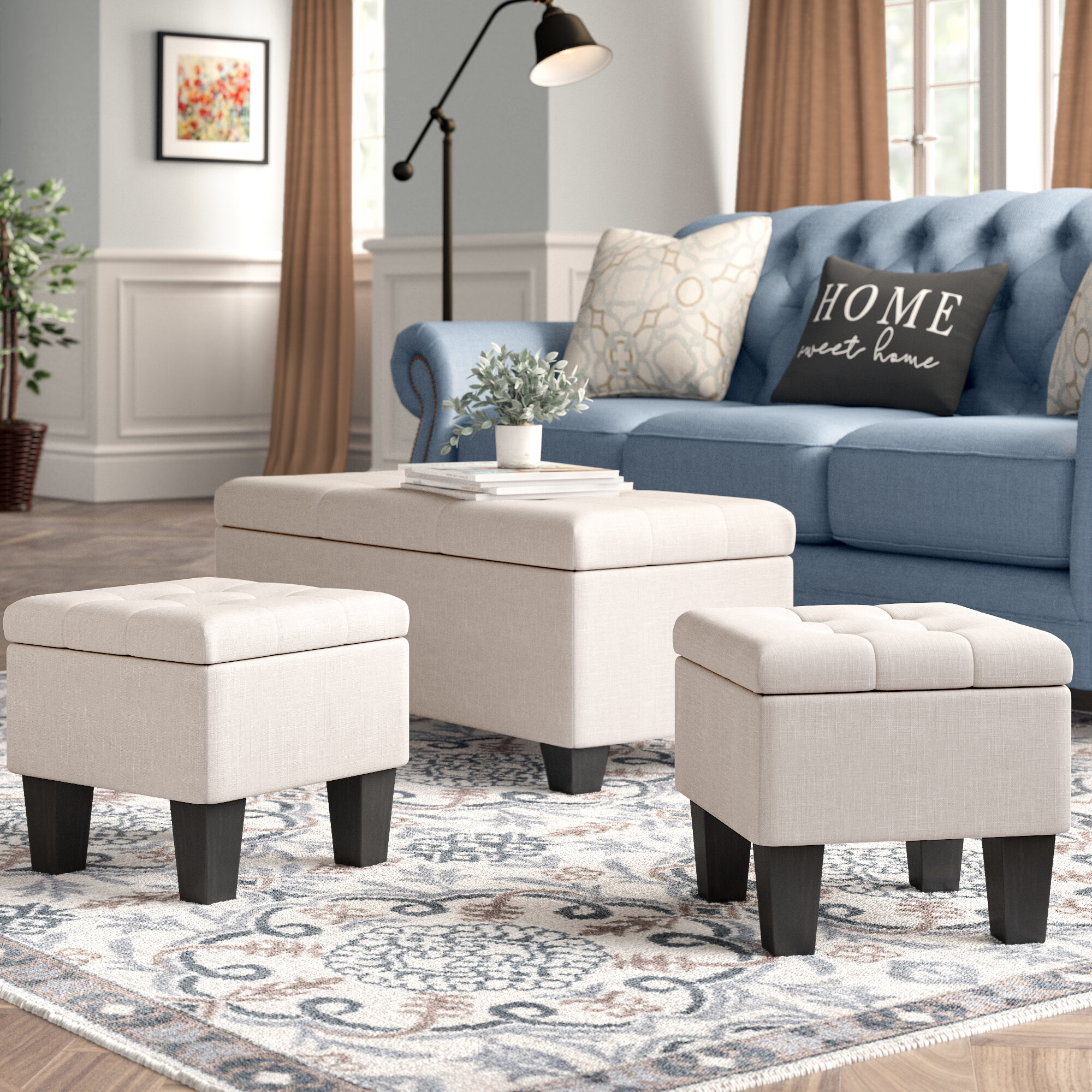 Chair And Storage Ottoman Set / Cr Laine Furniture / Check out our