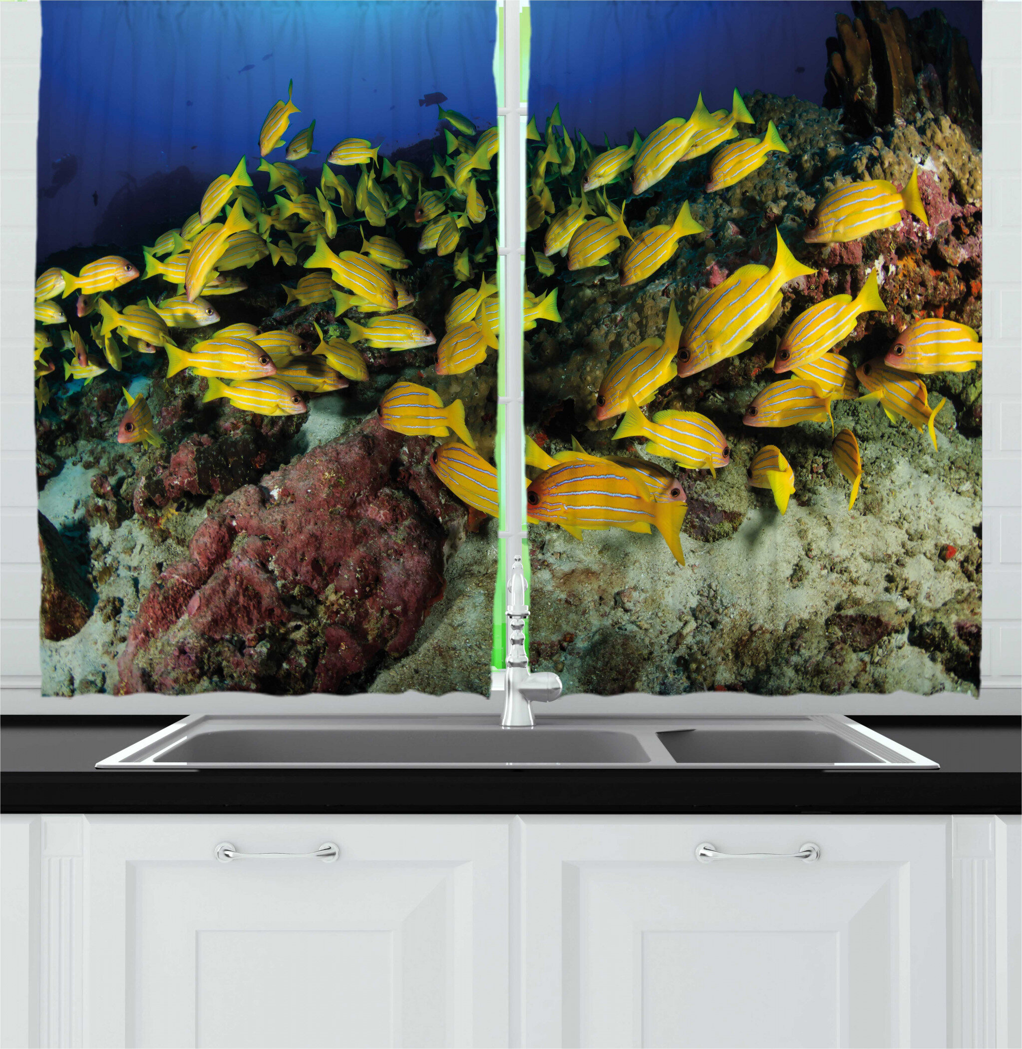 East Urban Home 2 Piece Sea Life Tropical Fish On A Coral Reef