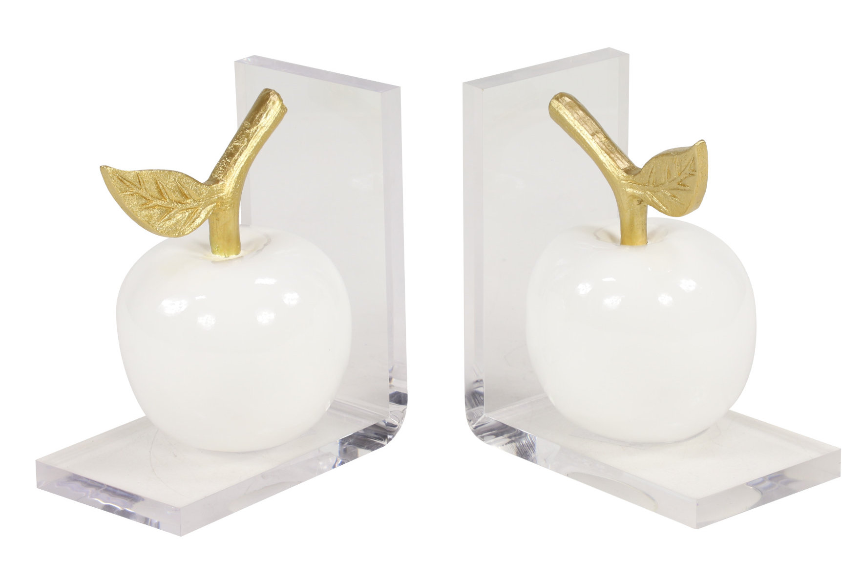 Alcott Hill® Metallic Apple Bookends & Reviews Wayfair