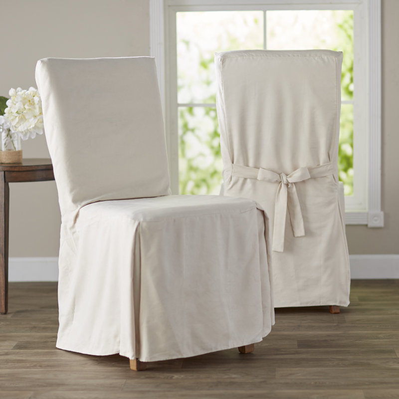 Serta Box Cushion Dining Chair Slipcover Reviews Wayfair Box Cushion Dining Chair Slipcover