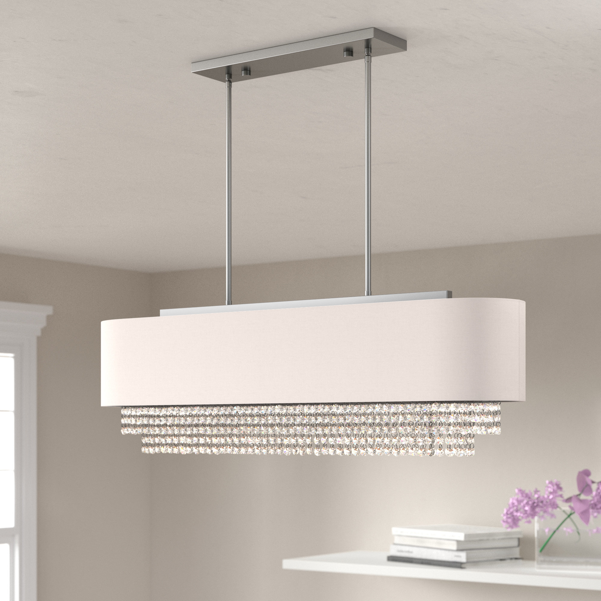 Willa Arlo Interiors D Or Linear 5 Light Crystal Chandelier Reviews Wayfair