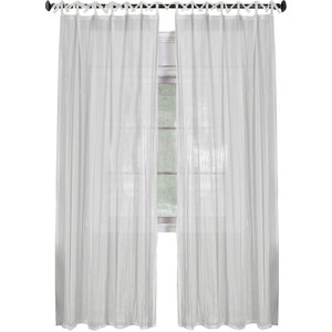 Sidney Solid Sheer Tab Top Single Curtain Panel