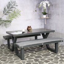 grey picnic bench