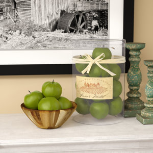 Fae Decorative Green Apple Sculpture (Set of 9)