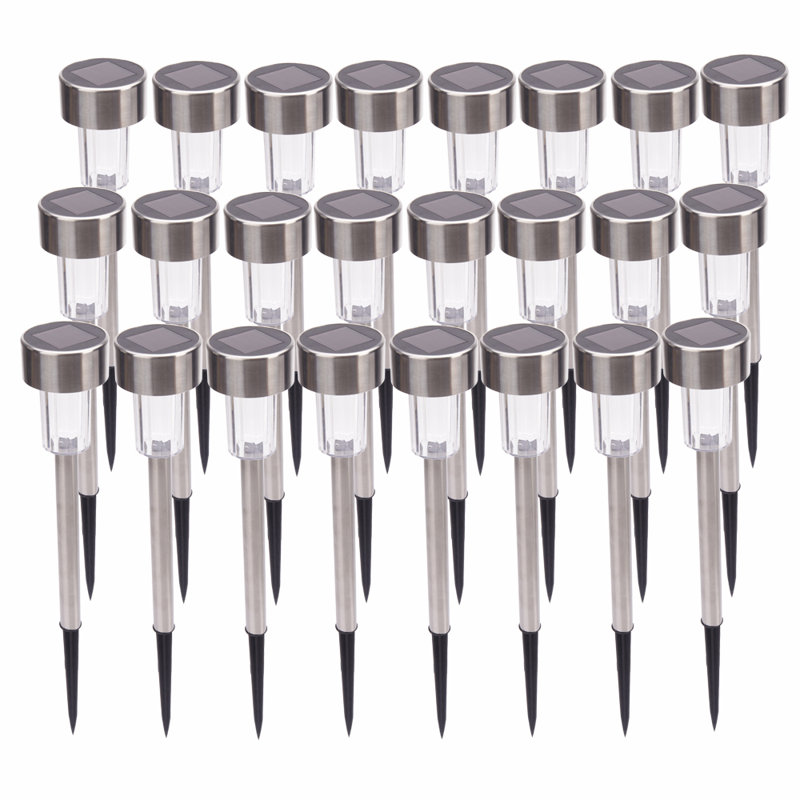 Ubesgoo Silver Low Voltage Solar Powered Integrated Led Pathway Light Pack Wayfair