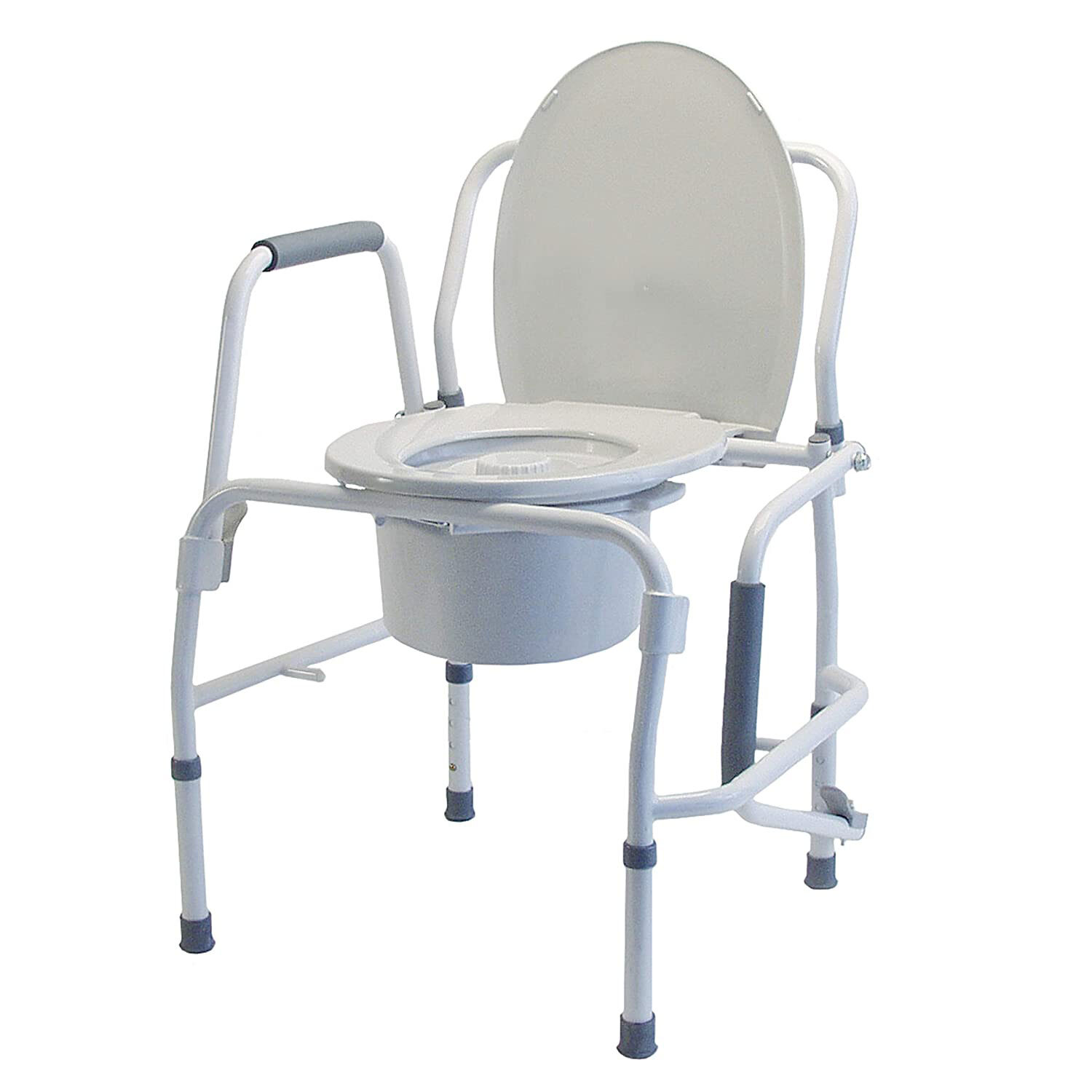 drop arm bedside commode chair