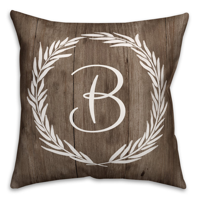 initial throw pillow