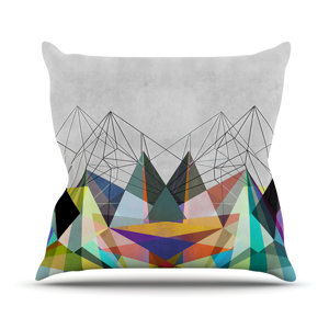 Colorflash 3X Rainbow Outdoor Throw Pillow