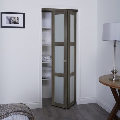 Erias Home Designs Baldarassario Glass Bi Fold Door Size 36