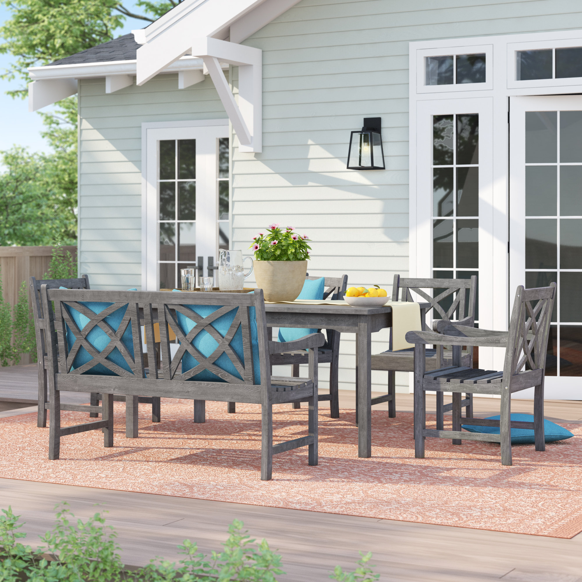 Beachcrest Home Zephyrine 6 Piece Dining Set Reviews Wayfair