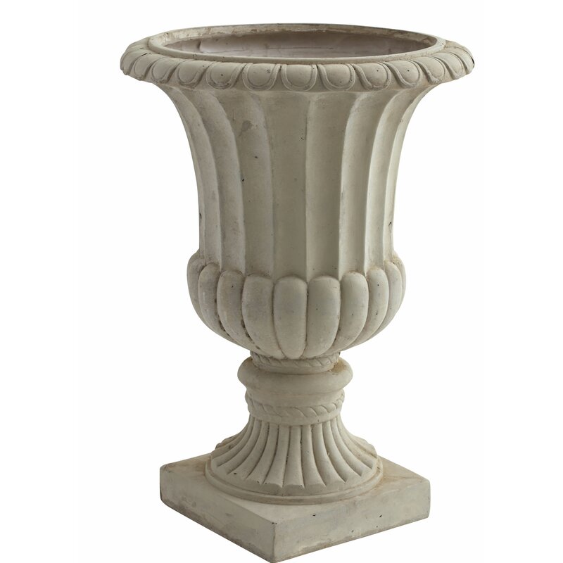 Charlton Home® Rosenstein Large Fiber Clay Urn Planter & Reviews