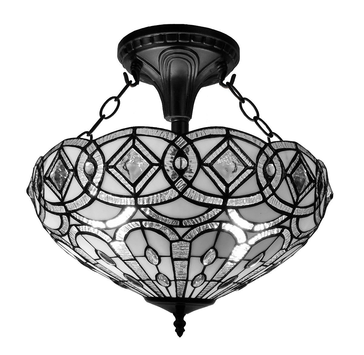 Astoria Grand Edmundson Tiffany 2 Light Semi Flush Mount Reviews
