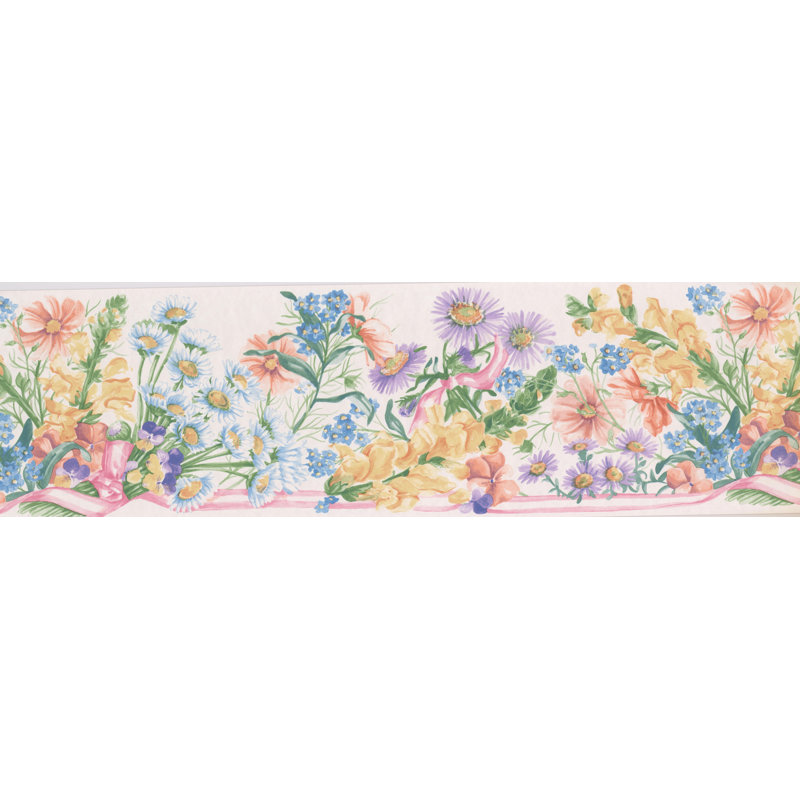 RetroArt Flowers Floral 15� x 7�� Wallpaper Border