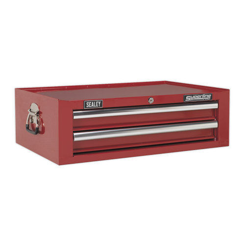 Sealey AP26029T Mid-Box 2 Drawer with Ball Bearing Slides - Red
