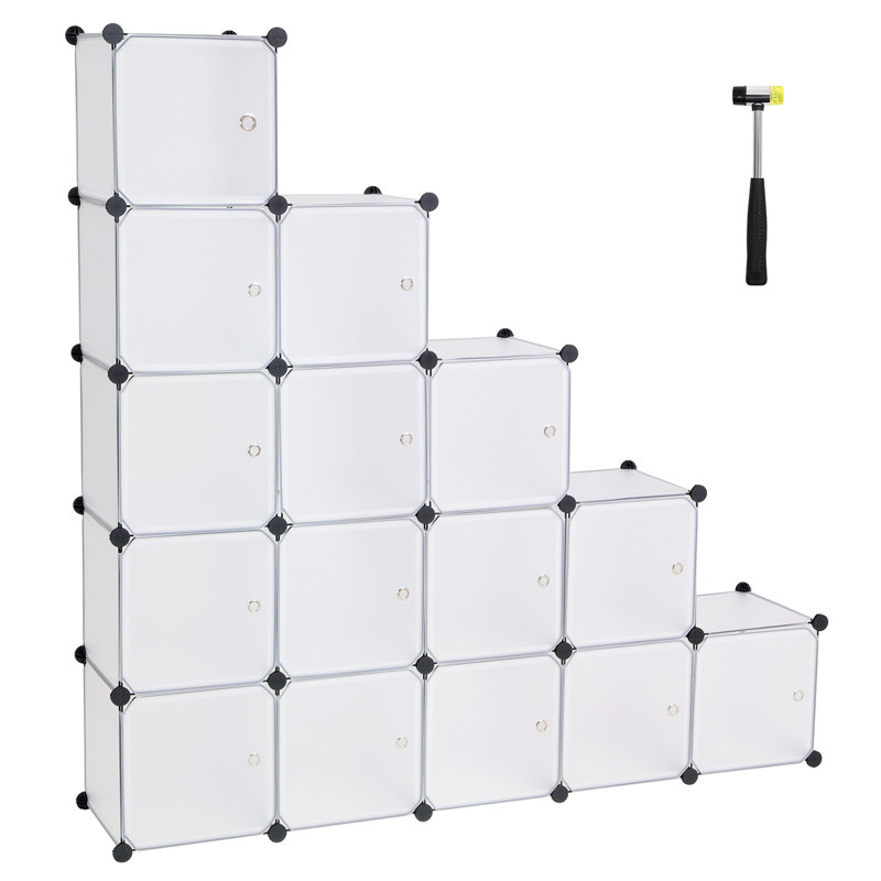 Symple Stuff 15 Pair Stackable Shoe Storage Cabinet Wayfair Co Uk