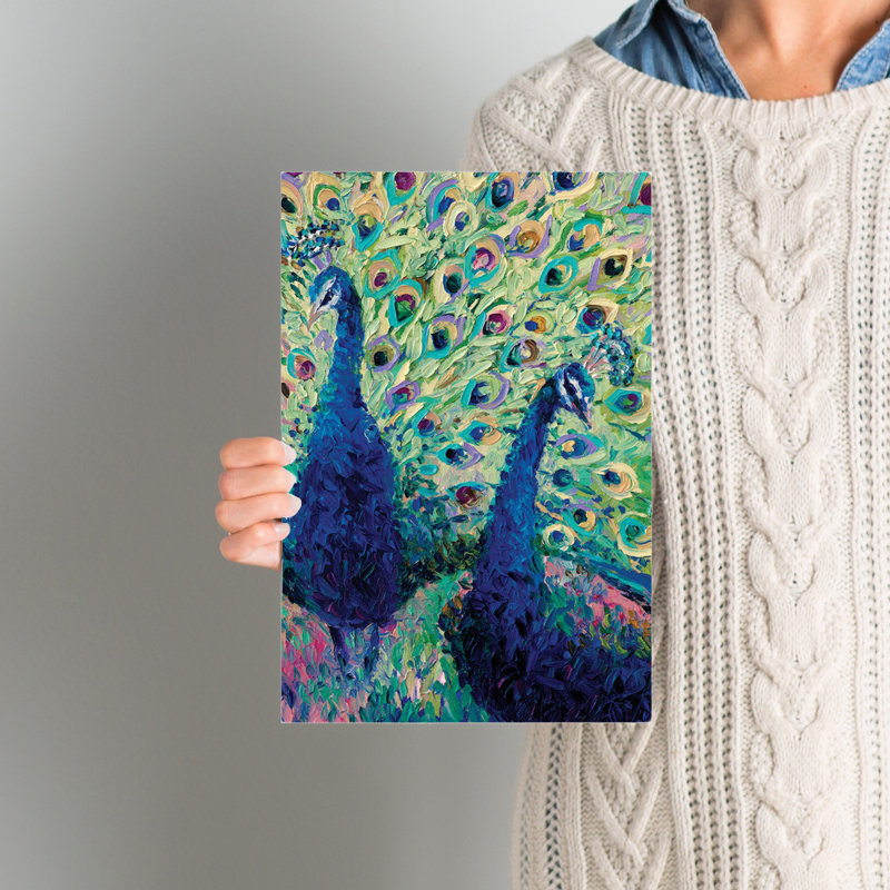 Bungalow Rose Iris Scott Gemini Peacock Painting Print On