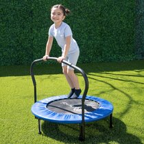 Serene-Life Trampoline with Handle Bar Childrens Bouncing Indoor Toy 