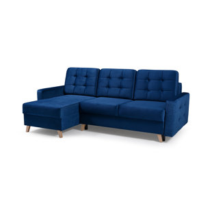 Modern Contemporary Teal Sectional Sofa Allmodern Cel Vegas Sleeper Sectional