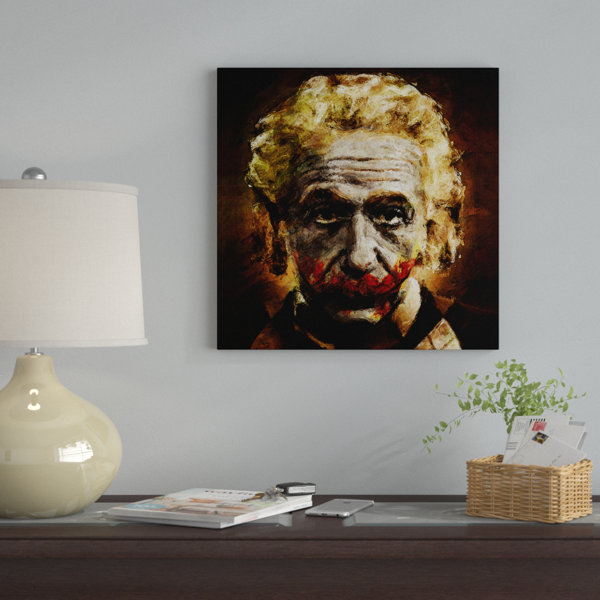 East Urban Home Einstein The Joker Relatively Funny Painting