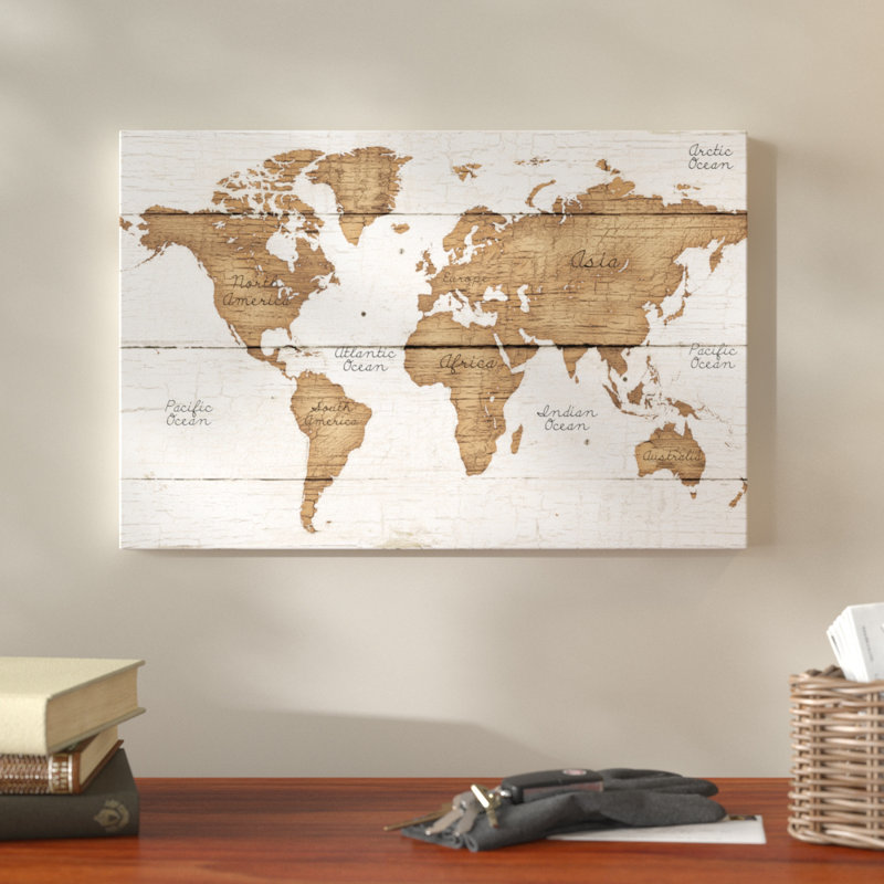 Union Rustic Distressed World Map Picture Frame Graphic Art Print On Canvas Reviews Wayfair Ca