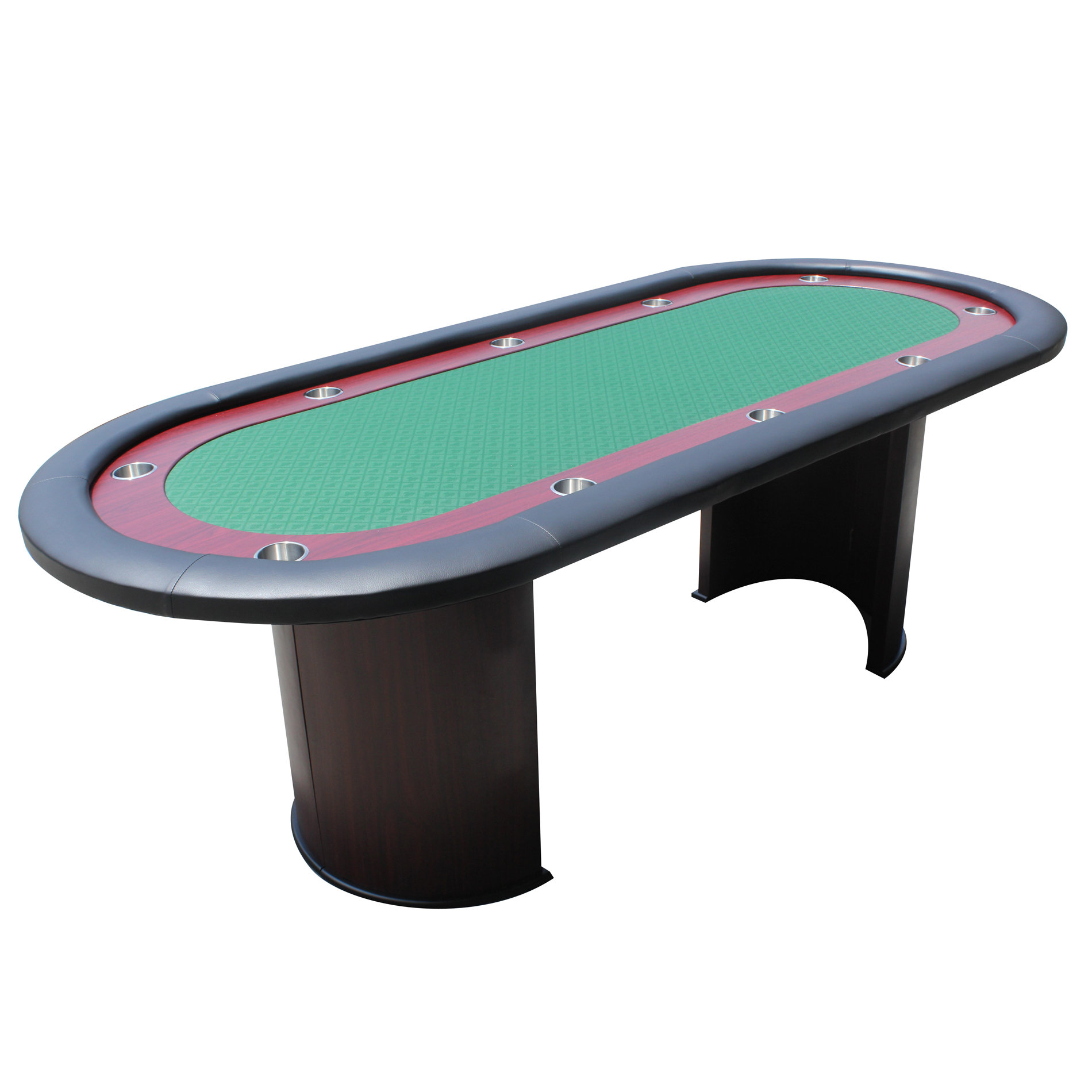 IDS Online Corp 96" 10 Player Oak Poker Table Wayfair