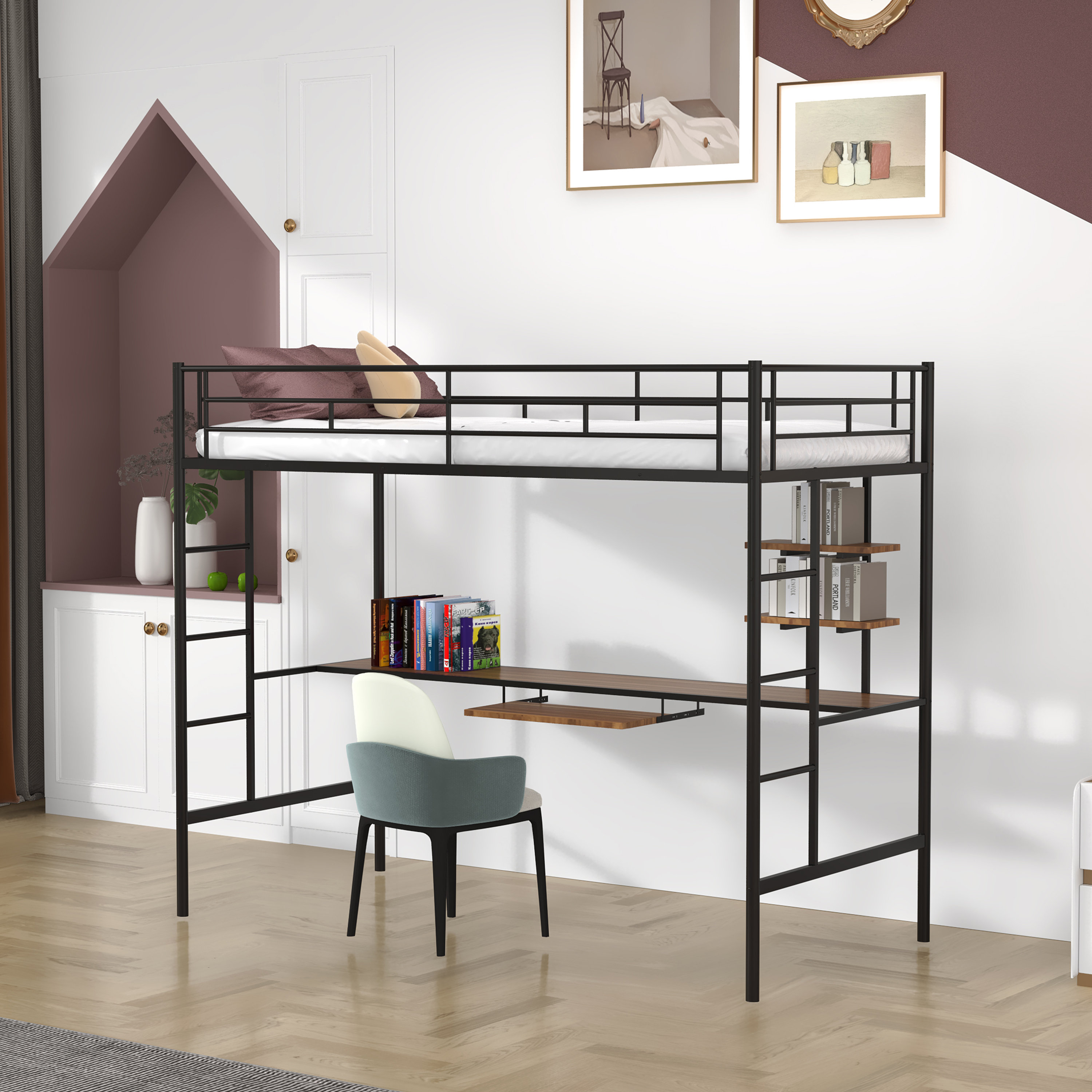 Mason & Marbles Palermo Twin Loft Bed with Built-in-Desk by Mason ...