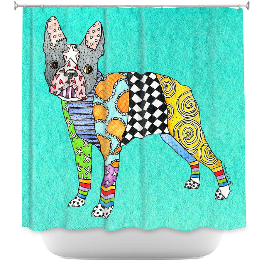 East Urban Home Boston Terrier Single Shower Curtain Wayfair