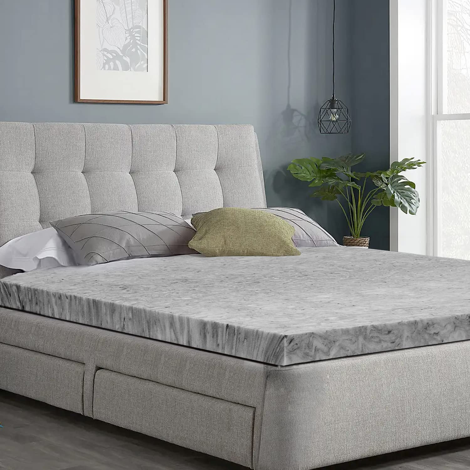 heated memory foam mattress topper