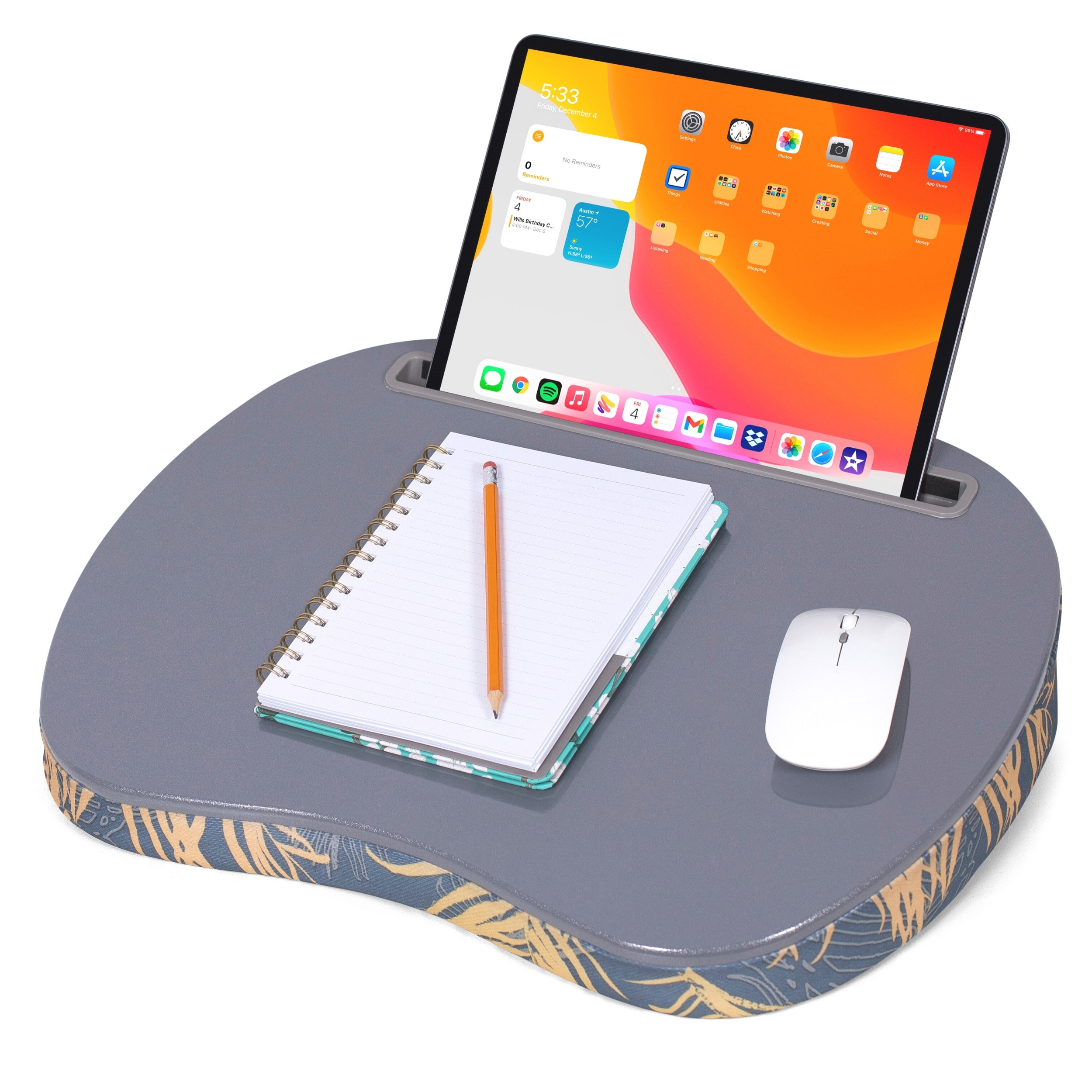 pianist Regenboog Ramkoers Sofia + Sam Lap Desk For Laptop And Writing - Tropical Grey - Laptop Stand  Accessories - Home Office Tray - Work From Home - Car Sofa Chair Couch  Portable Desk - Pillow - Tablet Slot | Wayfair